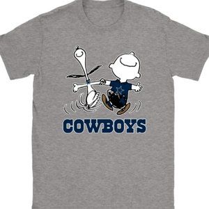 Snoopy And Charlie Brown Dallas Cowboy Fan Shirt, Dallas Cowboy Shirt